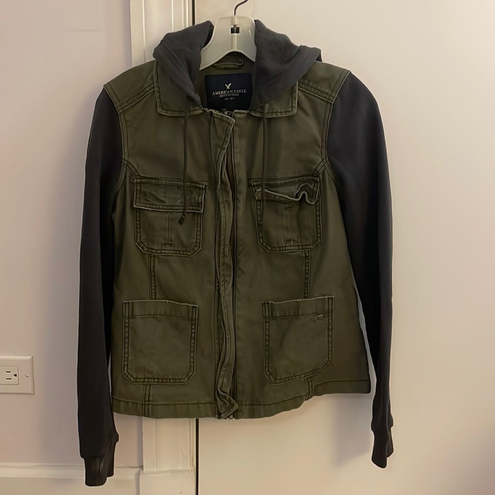 American Eagle Utility Jacket With Hood